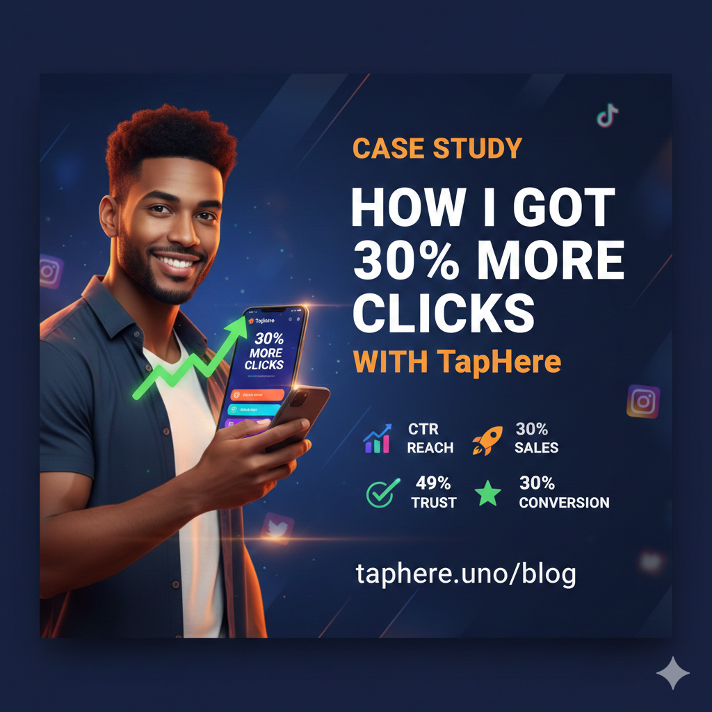 How an Influencer Gained 30% More Clicks with TapHere